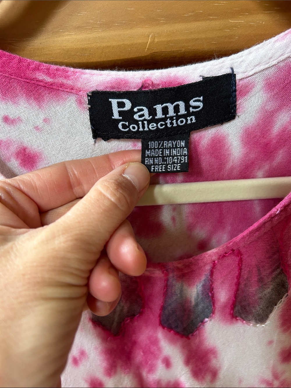 Pams Casuals Tie-Dye Floral Swing Sleeveless Dress/Coverup 100% Rayon - Picture 2 of 7